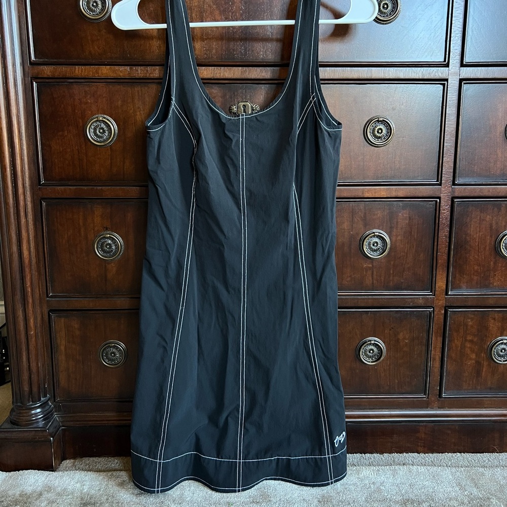 Outdoor Voices Black Dress with White Stitching